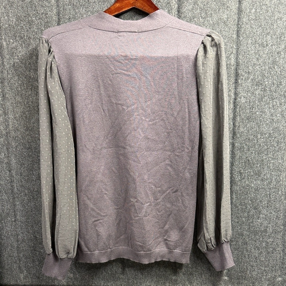 Adrianna Papell Black Sweater with Bow Accent - Picture 4 of 7
